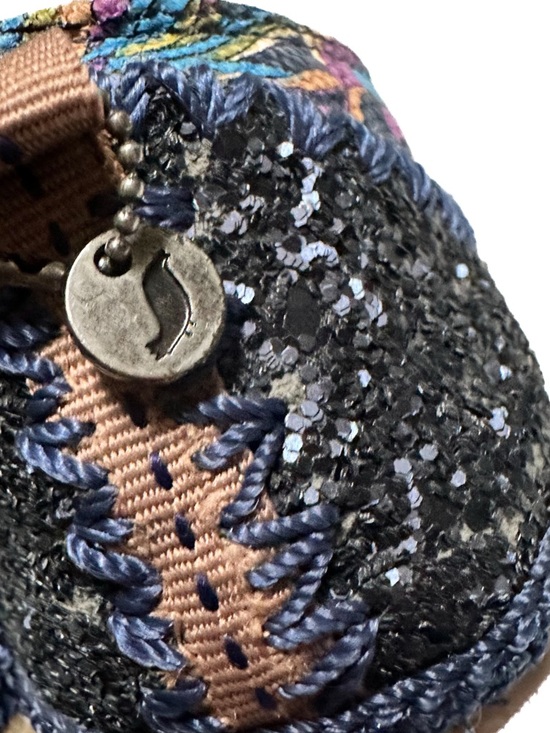 Sakroots Pheasants Loafer Flats Paisley Hummingbird Glitter Heel Slip On Sneaker - Picture 7 of 9